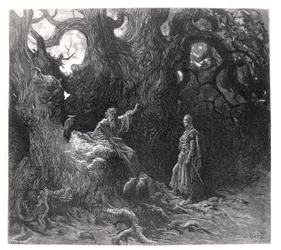 Merlín en el bosque de Broceliande, de 